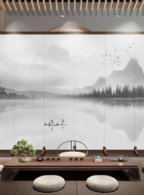 屏风入户正对21799门隔折断客厅叠移动关遮挡室办公酒玄店背景装饰画