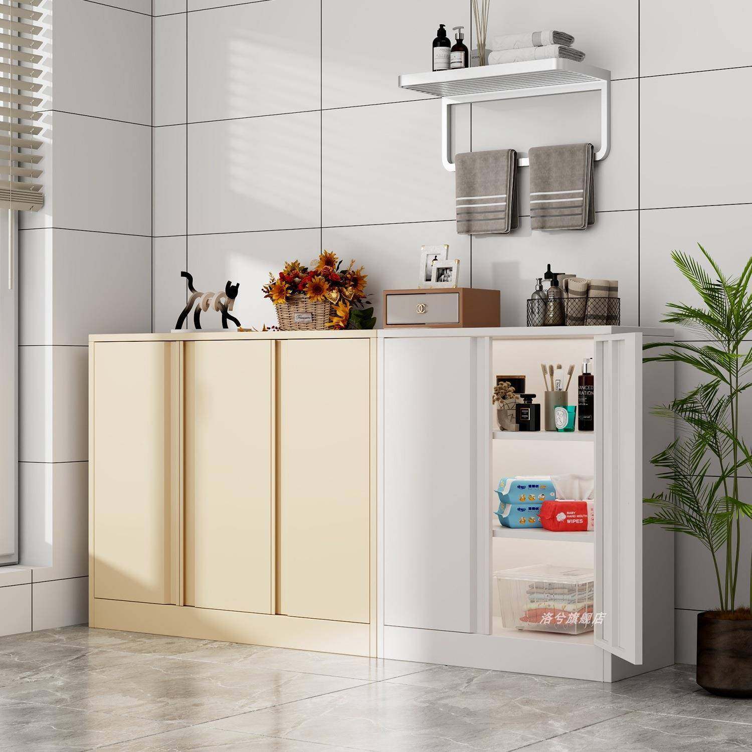 阳台收纳柜家用F98T68M7钢储物柜带防晒防晒杂外物柜铁皮锁户走廊