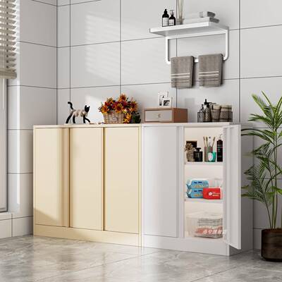 阳台收纳柜家用F98T68M7钢储物柜带防晒防晒杂外物柜铁皮锁户走廊