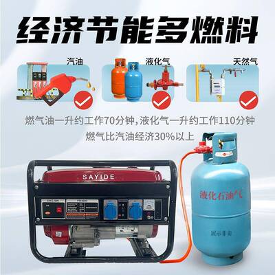 汽油发电10174三机单220V家用5kw6KW/8KW/10千瓦12相KW/相电大功