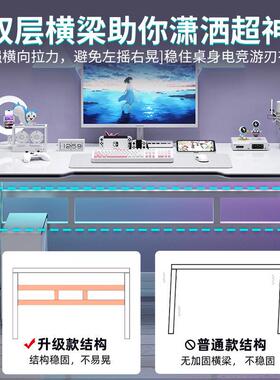 电脑桌家用电21124竞桌椅卧台简易桌子工作台书桌学生室学习桌办