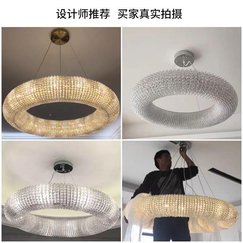 美别式创意轻奢水晶店吊灯圆TGK形众样板房高档卧室餐厅墅小酒灯