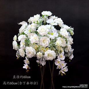 新花款10557森系婚婚庆地排婚礼花柱花艺路引订真花商仿业美陈橱