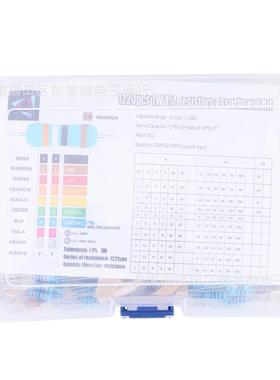 1W金膜属电阻包种1%精度0.3R-2.2M元61604件122阻值各10只共13220