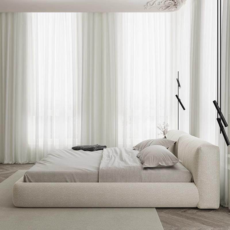 新人款意式极床简豆腐36190块床2米2主卧气双简大约现代别墅内