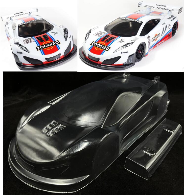 1/10平跑车壳漂移车壳 ZooRacing ZR-0007电房车 透明PC车壳190mm