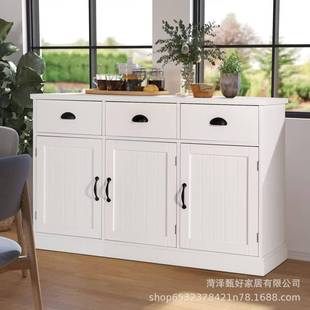 家用木制推拉储物柜客厅木制现代简约整理柜实木多用方形整理柜