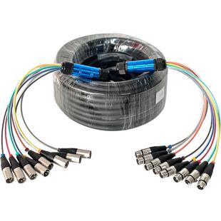 彩虹8路多芯缆线舞台灯光演出接口箱调音卡侬音频卡农XLR信号线