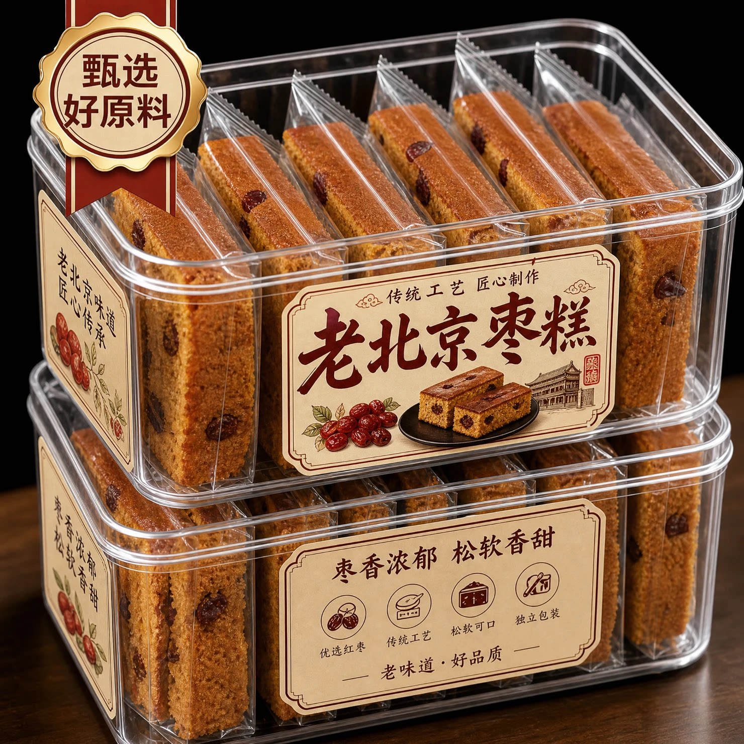 老北京枣糕独立包装官方旗舰店面图片