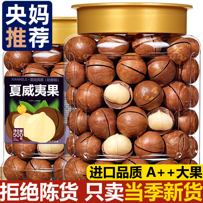 2025年新货原味夏威夷果罐装大颗粒去壳坚果仁零食年货批发旗舰店