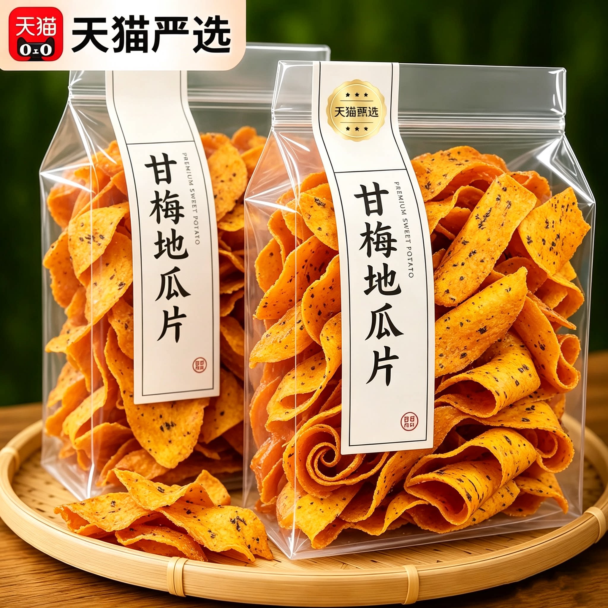 农科院甘梅地瓜片官方旗舰店话梅味香脆红薯原切薄脆儿童休闲零食