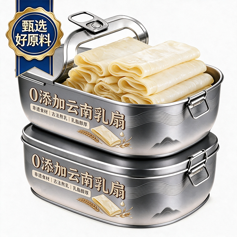 烤乳扇云南特产大理玫瑰乳扇酥真空独立包装半成品奶皮子奶片小吃