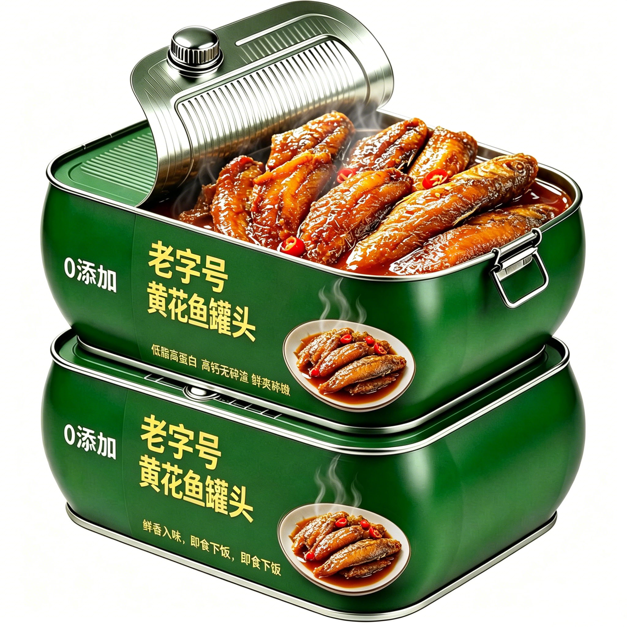 即食五香黄花鱼罐头官方旗舰店老字号香酥下饭罐头500克下酒菜图片