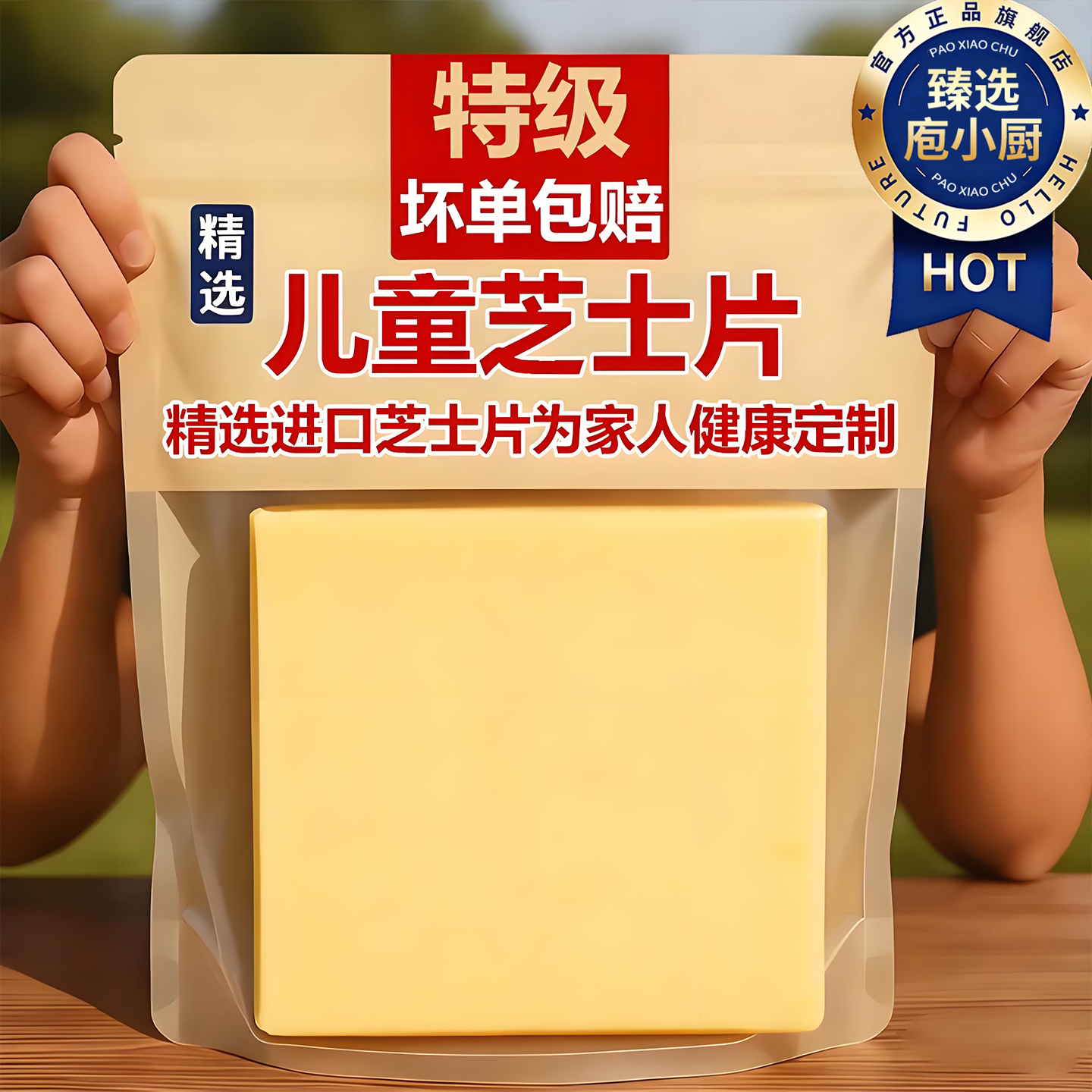 儿童芝士片火鸡面专用家用独立包装奶酪低脂商用批发低脂无添加图片