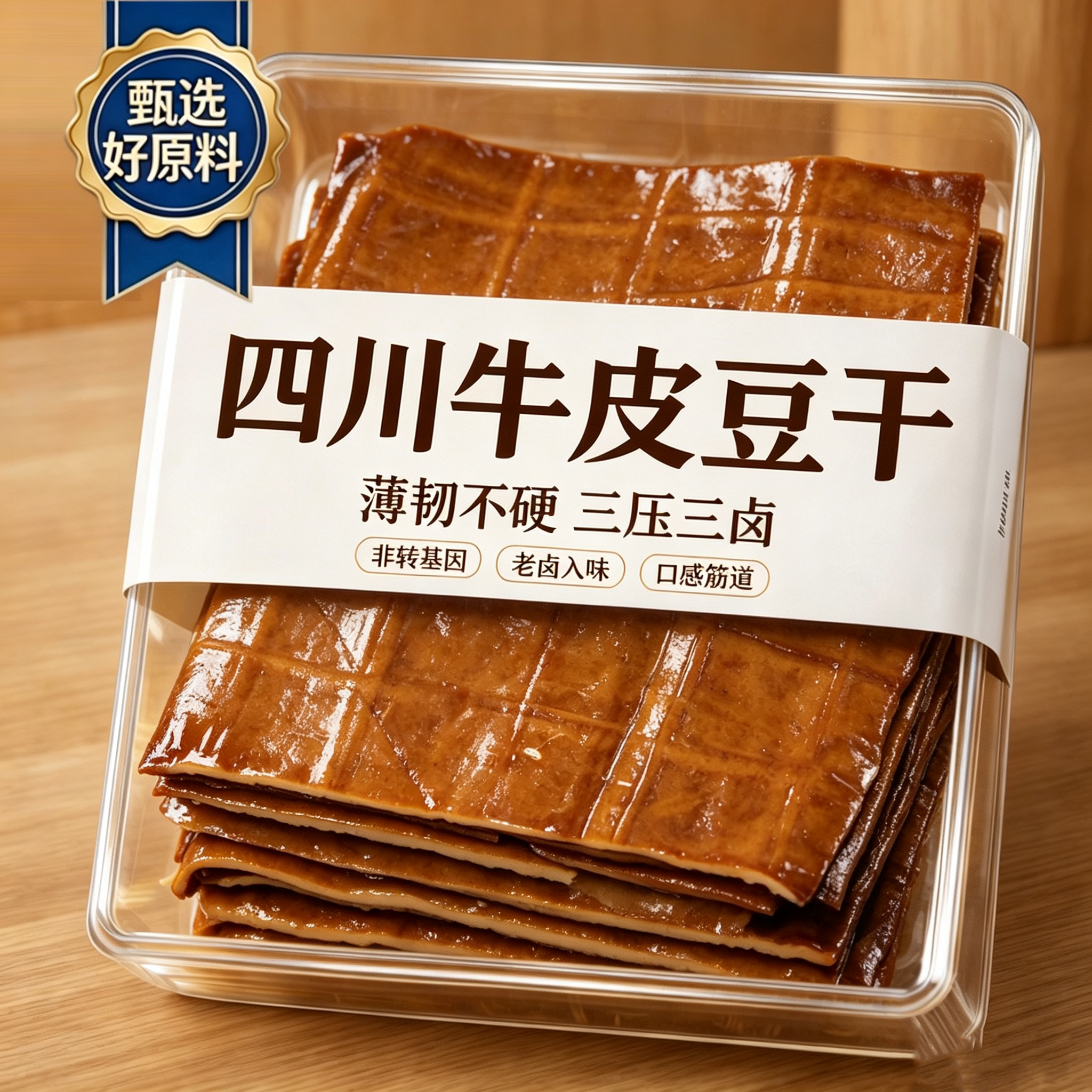 四川特产牛皮豆干高蛋白五香商用达县卤豆腐干零食火锅烧烤炒菜用