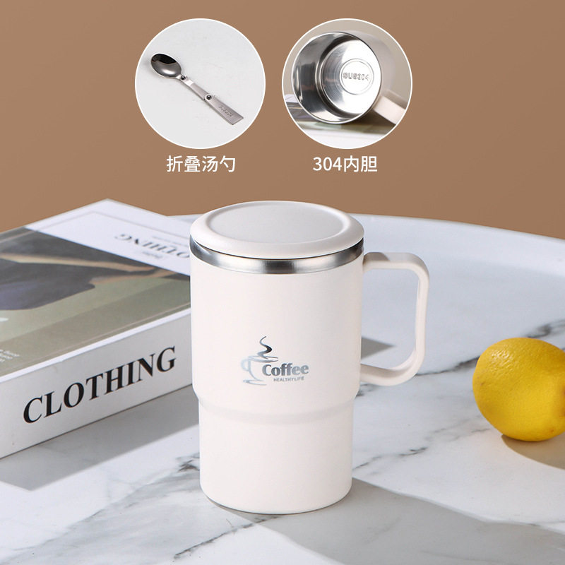 粤帝斯 茶漏随行杯304不锈钢咖啡杯办公室水杯茶叶分离杯