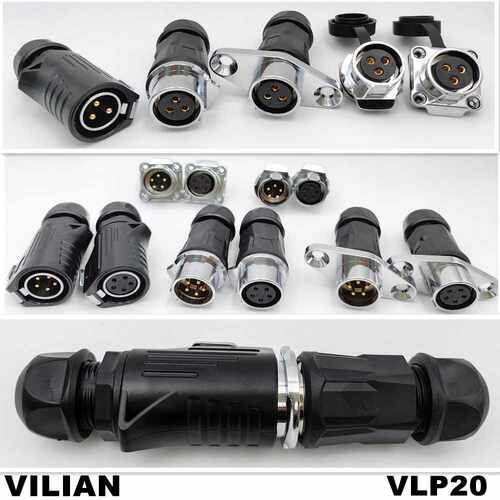 VLP20电源信号航空插头插座VILIAN公母接头连接器面板储能端子