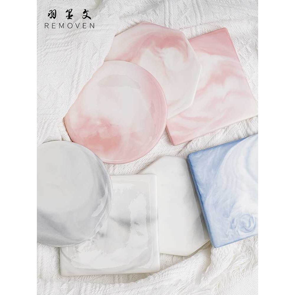 火漆垫板火漆蜡印章大理石纹陶瓷垫板硅胶垫板玛瑙石盖印练习脱模