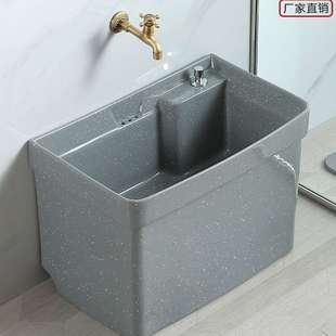 彩色拖把池大号尺寸家用卫生间陶瓷墩拖布洗地盆阳台倒脏水落地槽