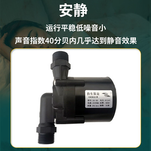 12V24V无刷直流超静音耐高温耐腐蚀微型循环增压插管式 潜水抽水泵
