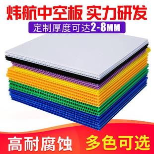 深圳5mm蓝色中空板收纳骨架箱宠物窝仓储笼隔板空心塑胶万通pp板
