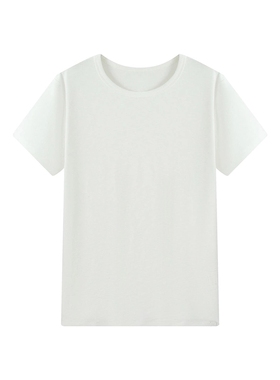 arioseo品艾诺丝官方旗舰店2026春新圆领白色短袖T恤上衣BR611110