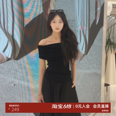 春夏新款褶皱针织上衣女