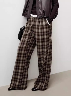 arioseo品艾诺丝官方旗舰店2025冬新百搭米格咖休闲裤子AR304116