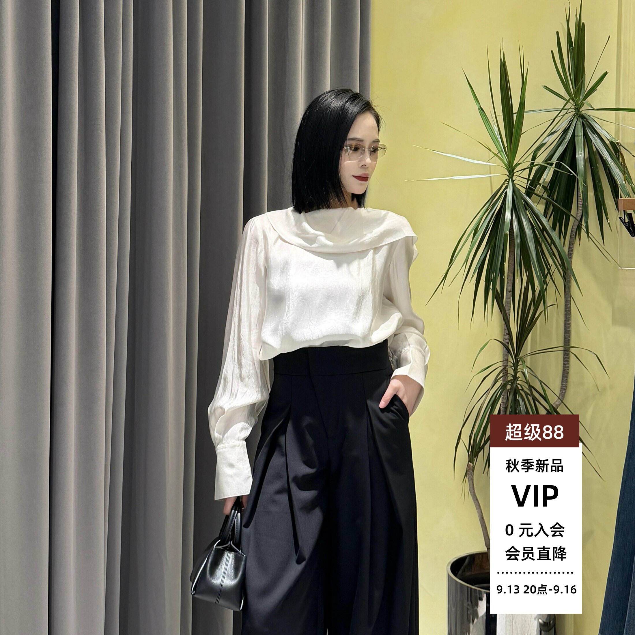 2026秋季新款飘带衬衫女