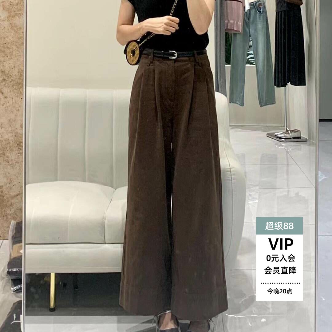 百搭高腰显瘦直筒休闲裤女