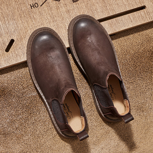 季秋男士时尚英伦风切尔西靴