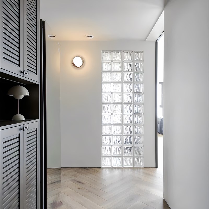 超白梦幻云雾幻彩玻璃砖 隔断墙 玄关 电视背景墙 水晶砖 隔断