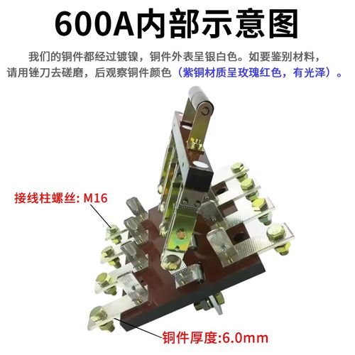 人民双投刀闸开关600A 1000A闸刀双头倒顺三相四线中间板后出线4P