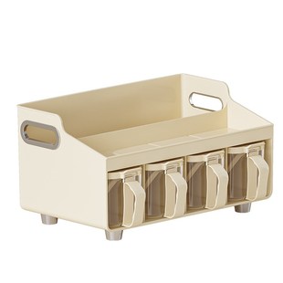 调料盒轻奢奶油风厨房家用台面调料罐置物架多功能收纳架 2023新款