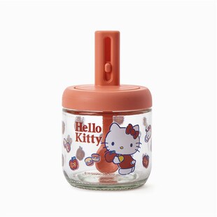 厨房盐调味罐带小勺子盖子玻璃卡通调料罐调料盒佐料香料收纳味精