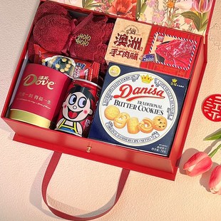 郁金香高级感结婚礼盒伴手礼女伴娘喜糖套装 成品实用开业生日乔迁