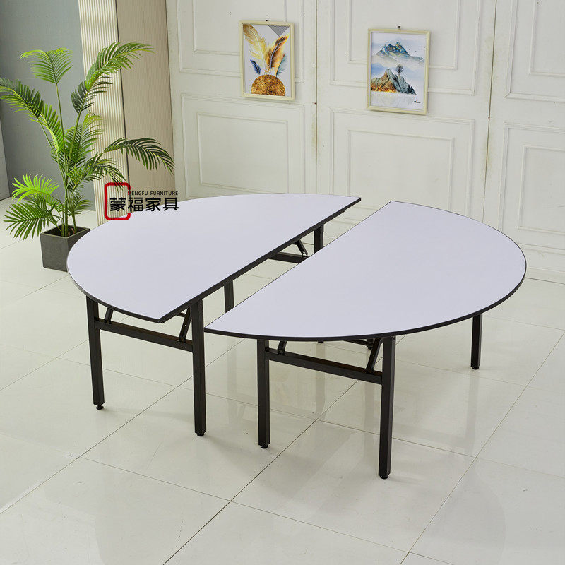 酒店家用酒席10人15人20人大圆桌子折叠圆桌圆台面板PVC圆形餐桌