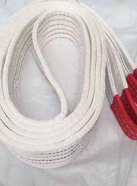 吊装带国标白色扁平吊带起重吊带双扣环形工业起重吊带3吨5吨