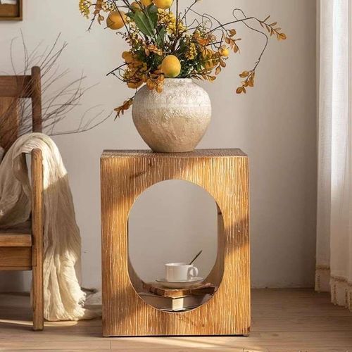 侘寂风实木木头墩子小茶几家具z树E桩木桩底座客厅沙发边几民宿创