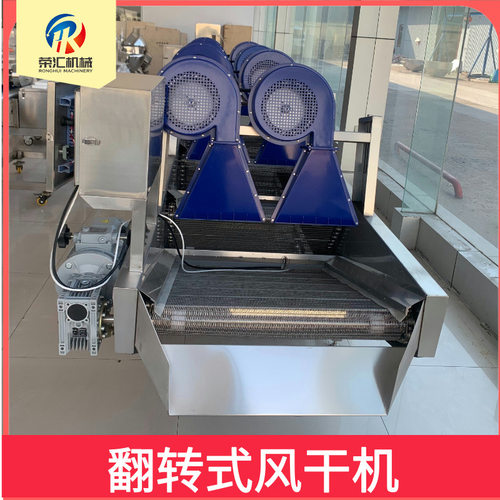 供应蔬菜水果风干机 全自动菠菜翻转式风干机 双排风翻转式风干线