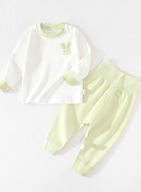 【撤柜专区】品牌专柜男女宝宝长袖分体冬款睡衣纯棉秋衣套装高腰