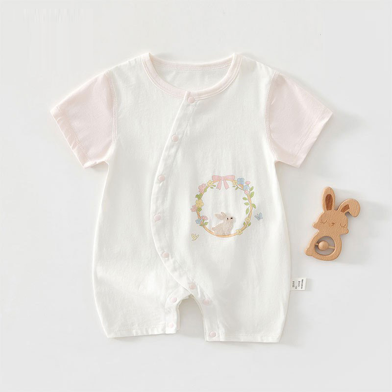 【撤柜专区】品牌专柜月亮熊新生衣服夏季薄款连体衣A类纯棉无骨