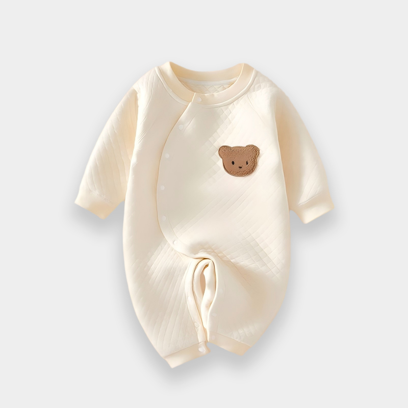 【撤柜专区】品牌专柜宝宝夹棉保暖哈衣爬服秋冬季连体衣无骨冬装