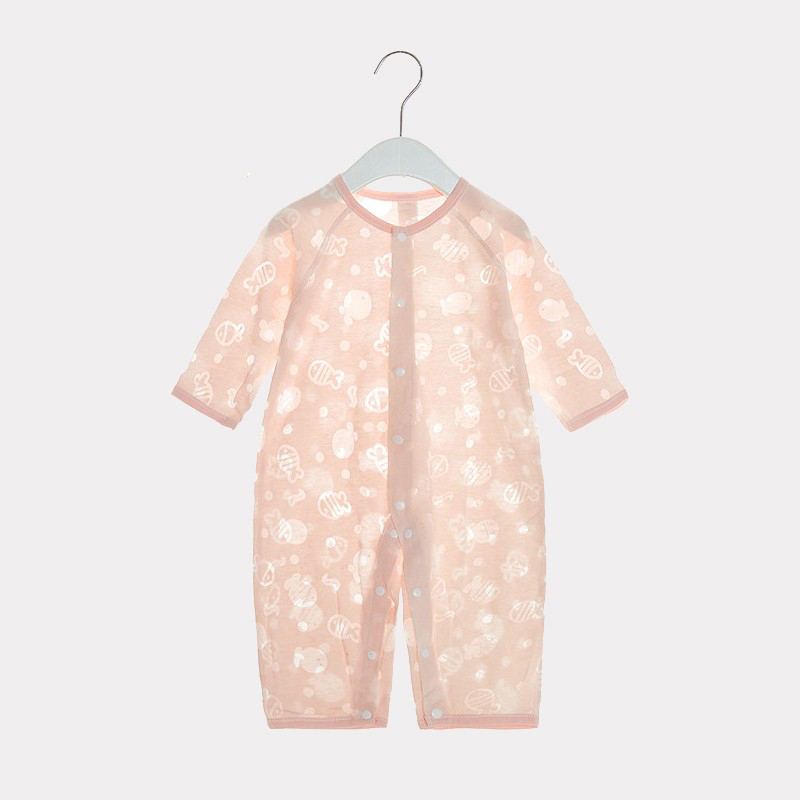 【撤柜专区】品牌专柜婴儿连体衣夏季薄款无骨长袖哈衣新生儿空调
