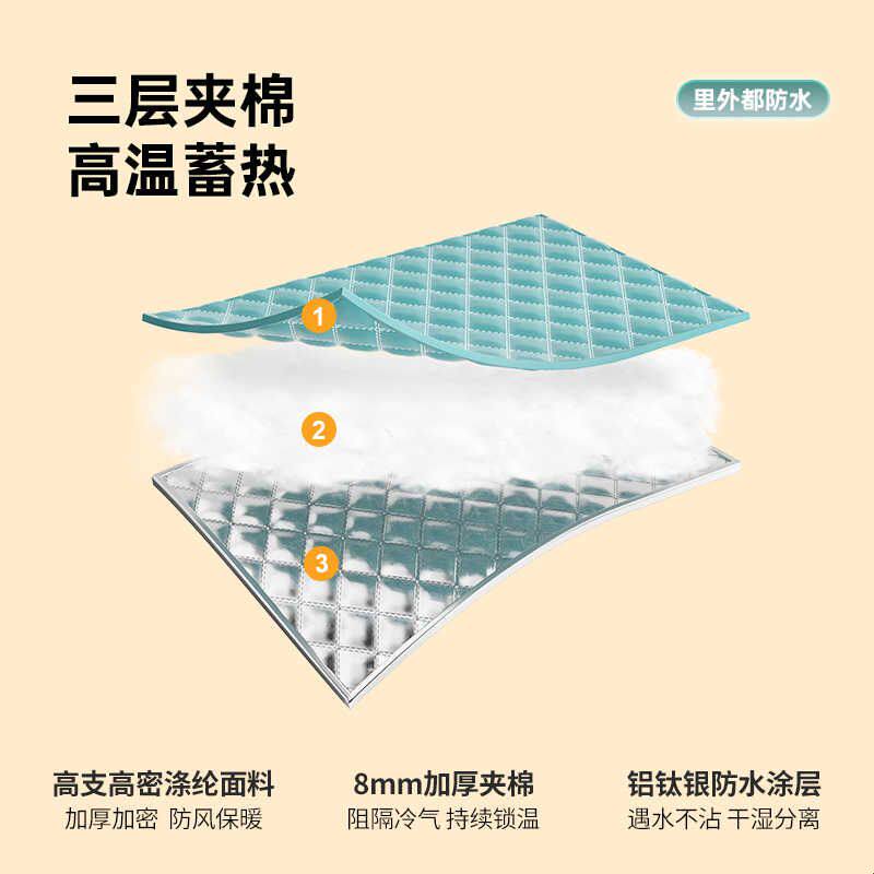 【8mm加棉浴罩】冬季保暖洗澡浴帘