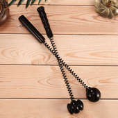 黑檀木质弹簧按摩捶捶背保健锤经络锤实木敲背锤敲打锤健身小木锤