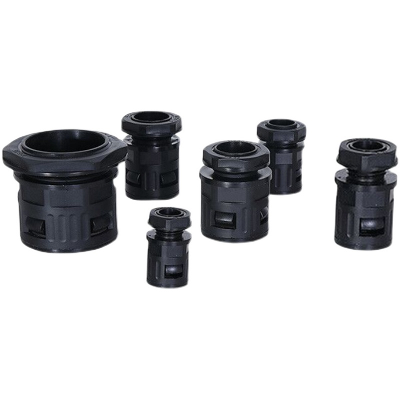 塑料波纹软管接头 快速直插式 卡套 转接包塑管穿线直通尼龙PA66