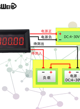 5位直流数显数字毫安微安表头正负700uA微电流在线串口modbus通信