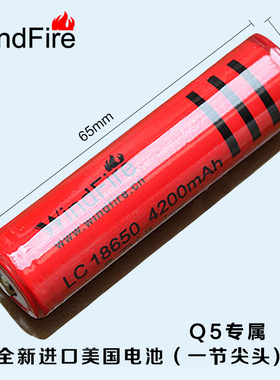 进口18650锂电池4200mah大容量强光手电筒充电3.7V锂电池充电器宝