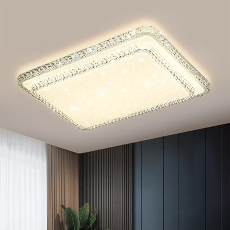 客厅灯2024 年新款吸顶灯LED水晶灯具现代简约大气轻奢风大厅主灯